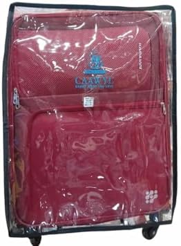 Strolly Cover Transparent Luggage Heavy Quality Cover, 24 Inch, PVC Waterproof Suitcase Protector, 40mm Thickness Premium Material Last Long