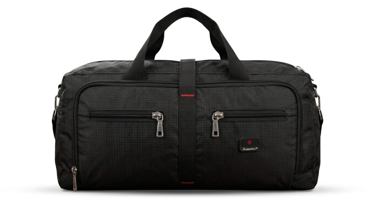 SAPPIRE FOLDABLE PACKET SIZE LUGGAGE BAG BLACK 22" 7KG SUITABLE FOR CABIN USE