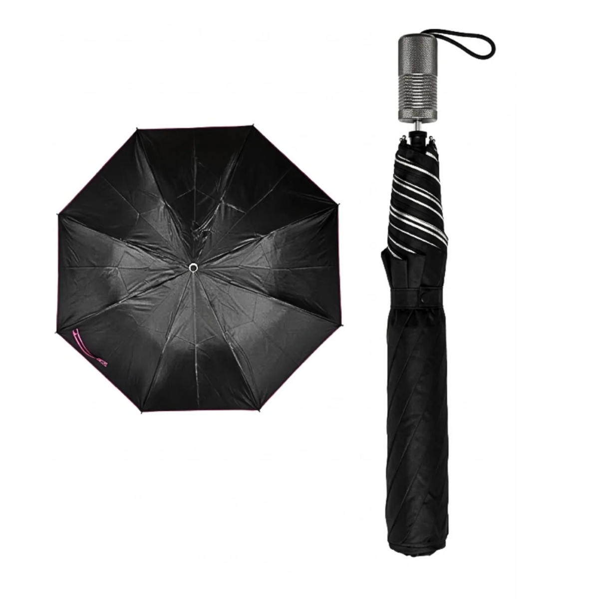 RIMZIM 2 FOLD AUTO OPEN WITH BUTTON UMRELLA BLACK