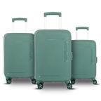 Kamiliant Nexus 3-Piece Luggage Set | PP Hard-Shell Trolley with 8 Spinner Wheels & 3-Digit Lock, Trolley Bag/Luggage/Suitcase for Travel for Men and Women (Sage Green, Set of 3 (55 cm/69 cm/79 cm))