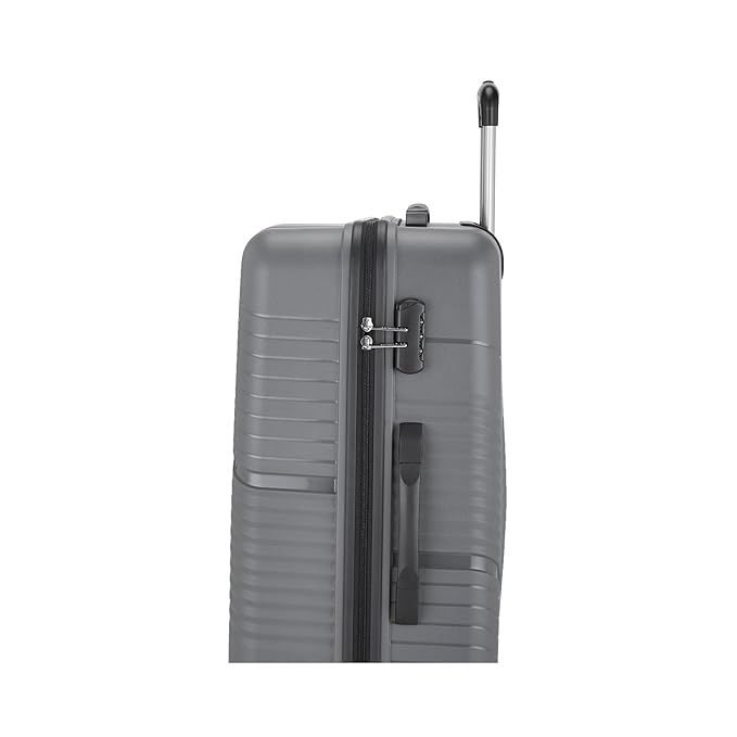 Safari Carter Hard-Sided Polypropylene Spinner Luggage Set of 2 (55cm & 67cm) – Grey, 5 Years Warranty